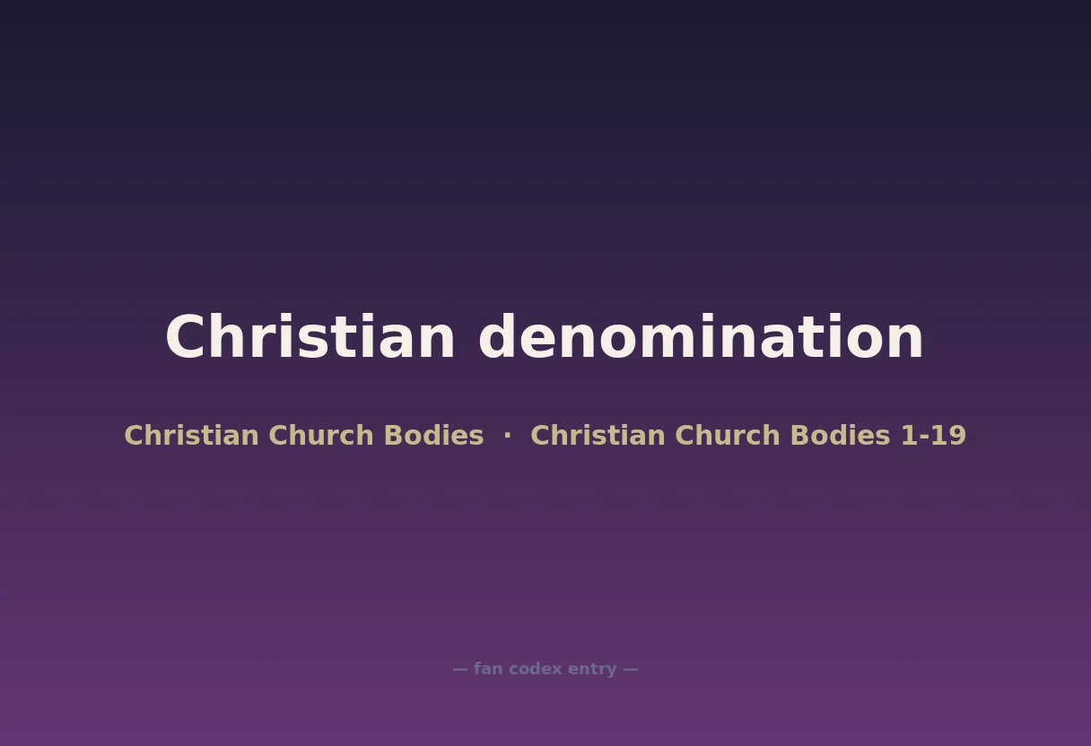 Christian denomination