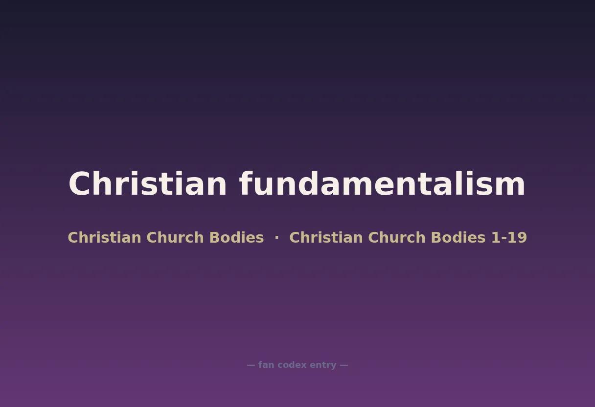 Christian fundamentalism